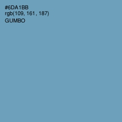 #6DA1BB - Gumbo Color Image