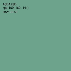 #6DA28D - Bay Leaf Color Image