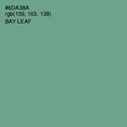 #6DA38A - Bay Leaf Color Image