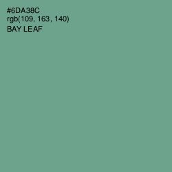 #6DA38C - Bay Leaf Color Image