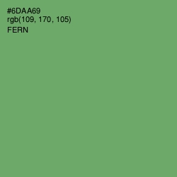 #6DAA69 - Fern Color Image