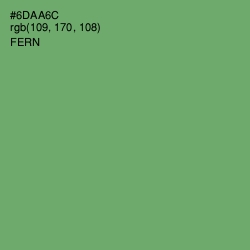 #6DAA6C - Fern Color Image