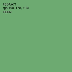 #6DAA71 - Fern Color Image