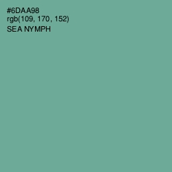 #6DAA98 - Sea Nymph Color Image
