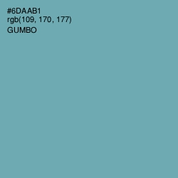 #6DAAB1 - Gumbo Color Image