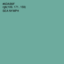 #6DAB9F - Sea Nymph Color Image