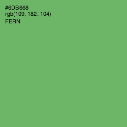 #6DB668 - Fern Color Image