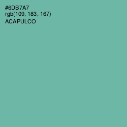 #6DB7A7 - Acapulco Color Image
