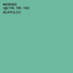 #6DB9A0 - Acapulco Color Image