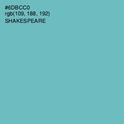 #6DBCC0 - Shakespeare Color Image