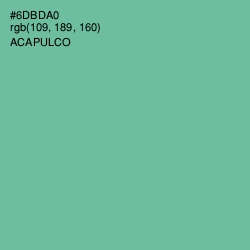 #6DBDA0 - Acapulco Color Image