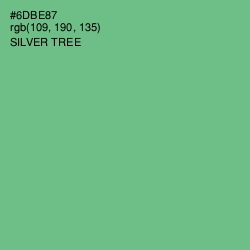 #6DBE87 - Silver Tree Color Image