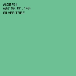 #6DBF94 - Silver Tree Color Image
