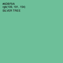 #6DBF9A - Silver Tree Color Image