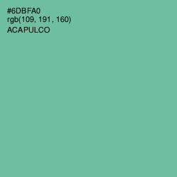 #6DBFA0 - Acapulco Color Image