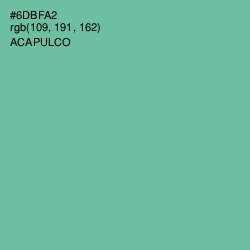 #6DBFA2 - Acapulco Color Image