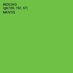 #6DC043 - Mantis Color Image