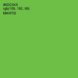 #6DC045 - Mantis Color Image