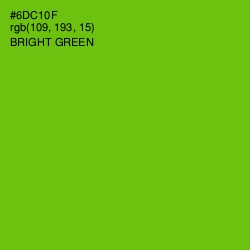 #6DC10F - Bright Green Color Image