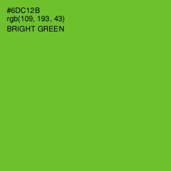 #6DC12B - Bright Green Color Image
