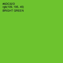 #6DC32D - Bright Green Color Image