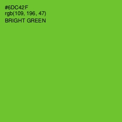 #6DC42F - Bright Green Color Image