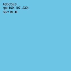 #6DC5E6 - Sky Blue Color Image