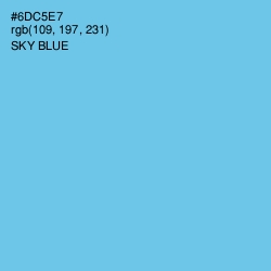 #6DC5E7 - Sky Blue Color Image