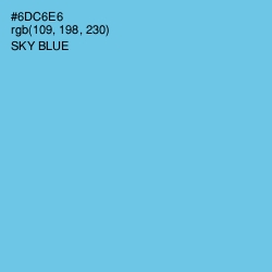 #6DC6E6 - Sky Blue Color Image