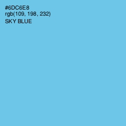 #6DC6E8 - Sky Blue Color Image