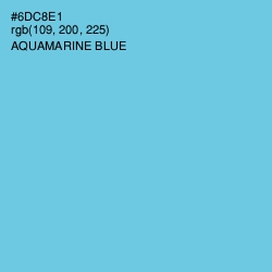 #6DC8E1 - Aquamarine Blue Color Image