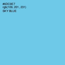 #6DC9E7 - Sky Blue Color Image