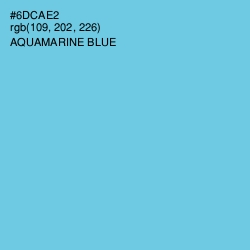 #6DCAE2 - Aquamarine Blue Color Image