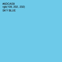 #6DCAE8 - Sky Blue Color Image