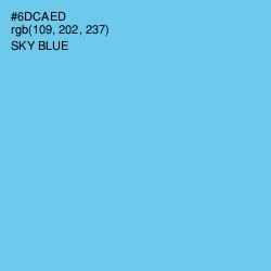 #6DCAED - Sky Blue Color Image