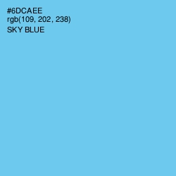 #6DCAEE - Sky Blue Color Image