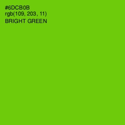 #6DCB0B - Bright Green Color Image