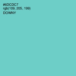 #6DCDC7 - Downy Color Image