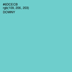 #6DCECB - Downy Color Image