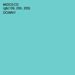 #6DCECD - Downy Color Image