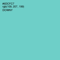 #6DCFC7 - Downy Color Image