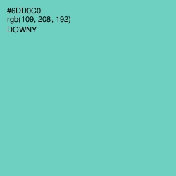 #6DD0C0 - Downy Color Image