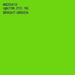 #6DD410 - Bright Green Color Image