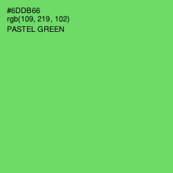 #6DDB66 - Pastel Green Color Image