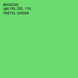 #6DDC6E - Pastel Green Color Image