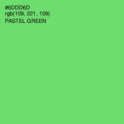 #6DDD6D - Pastel Green Color Image