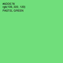 #6DDE78 - Pastel Green Color Image