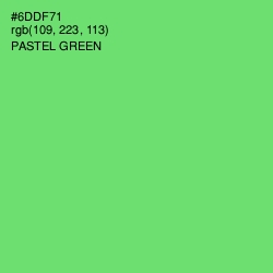 #6DDF71 - Pastel Green Color Image