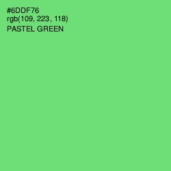 #6DDF76 - Pastel Green Color Image