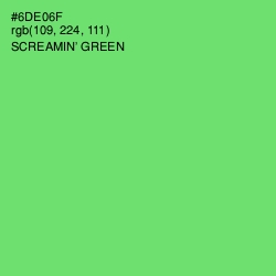 #6DE06F - Screamin' Green Color Image